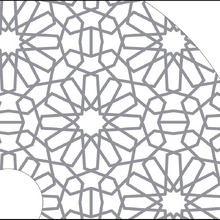 Kaleidoscope Motif 504mm Above Counter Basin with Etched Glass Base